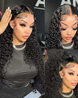 human hair wear and go wigs with water wave style