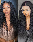 qvr hd lace wigs water wave lace frontal wig with baby hair for black women