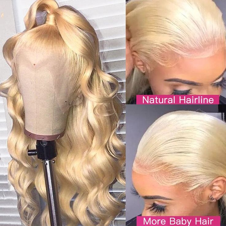 30 inch body wave hd lace front wigs in honey blonde for natural look