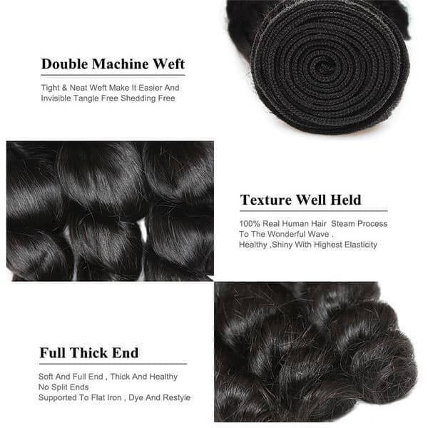 advantages of qvr brazilian loose weave human hair bundles