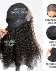 QVR Pre Everything Wear and Go Glueless Water Wave Lace Front Wig Voluminous Human Hair Wigs