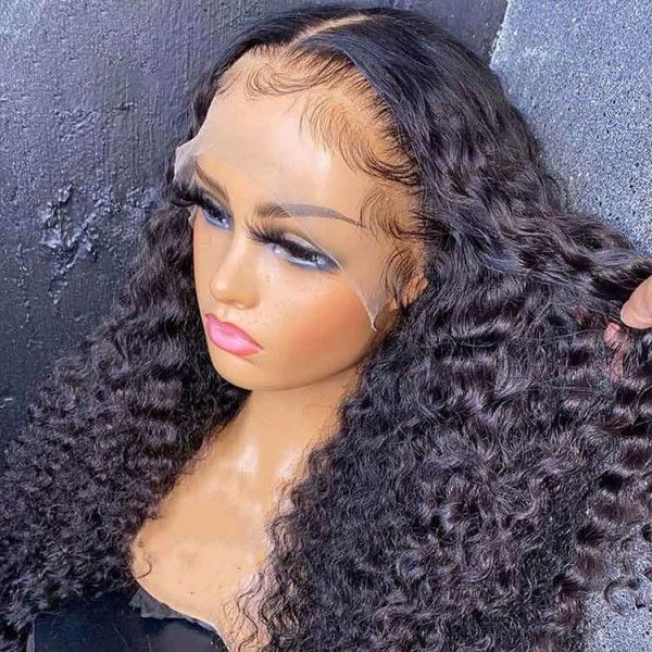 13x4 deep wave glueless wigs with pre-plucked baby hair