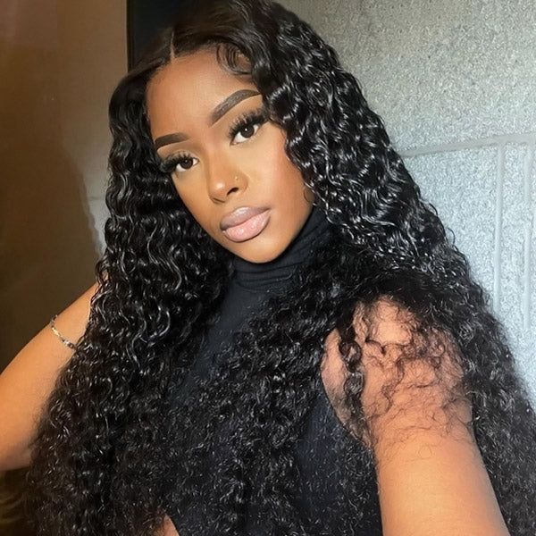 deep wave glueless lace wigs for voluminous, bouncy curls