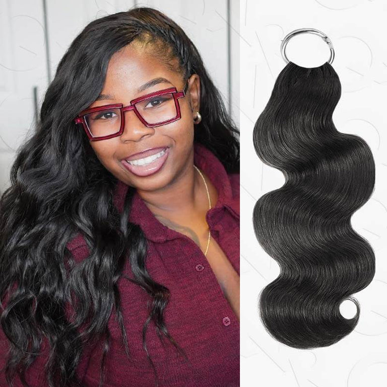 body wave textured natural black color