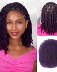 qvr dark purple color afro kinky bulk human hair extensions for dreadlocks