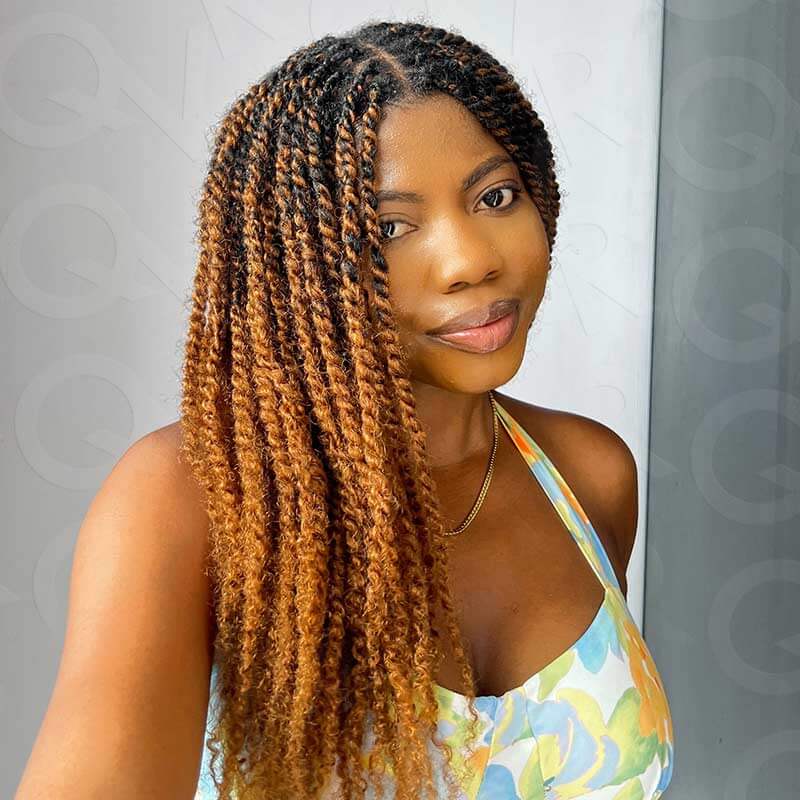 afro kinky dreadlocks ombre color