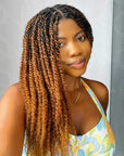 afro kinky dreadlocks ombre color