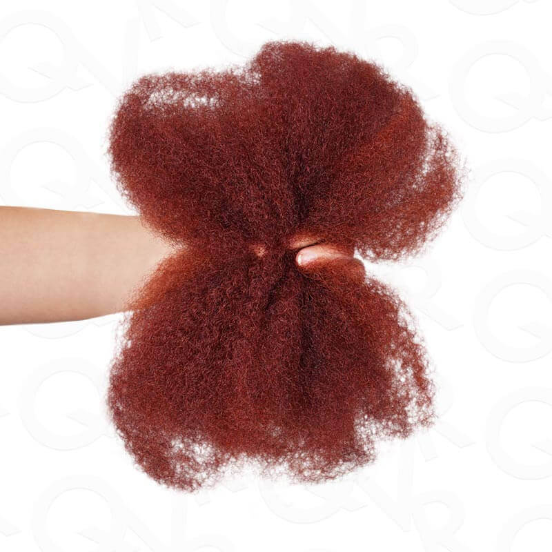 afro bulky afro kinky bulk hair 100 human hair red brown color