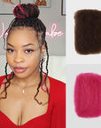 dark and light pink afro kinky bulk hair