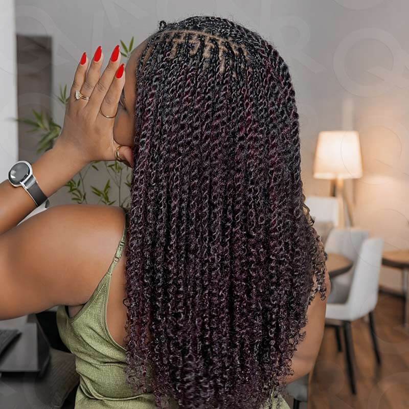 100% human hair afro kinky bulk for black women