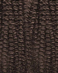 Dark brown crochet human hair extension with small afro kinky curls, featuring a natural texture and premium quality.