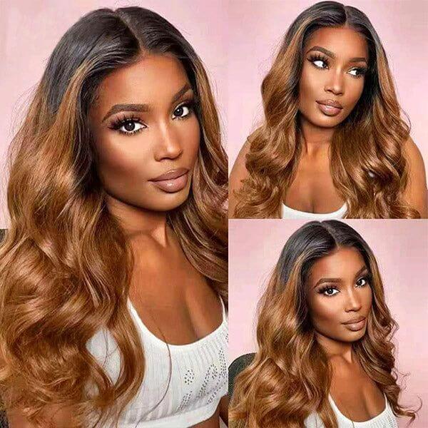 qvr glueless body wave hair wigs with 100% virgin human hair
