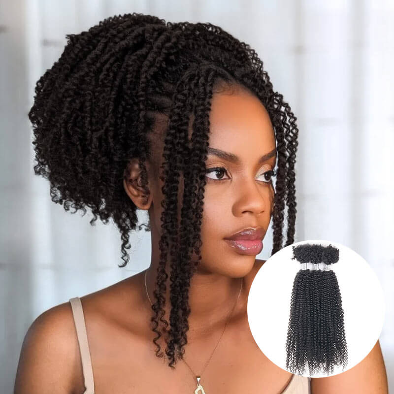 black afro kinky twist human hair 