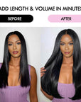 straight clip in hair extensions for celebrity look