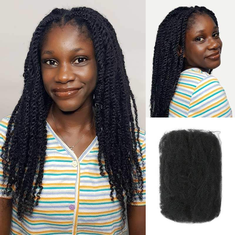 natural black afro kinky bulk hair