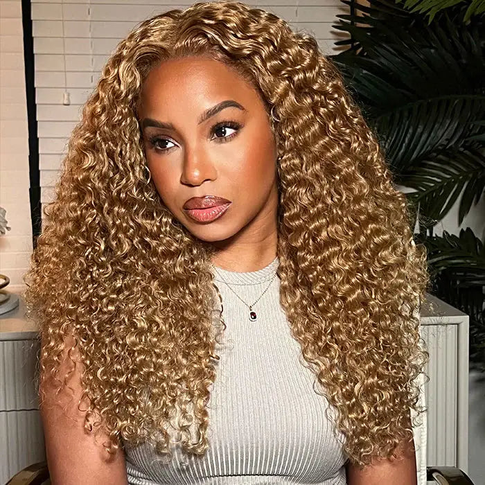 pre-plucked 13x4 lace frontal qvr wigs in blonde, offering volume and style.