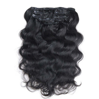 qvr clip in human hair extensions