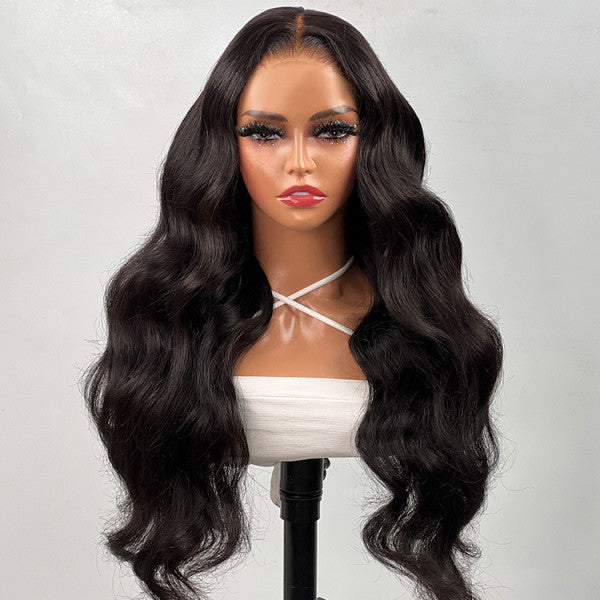 defined body wave wear and go wig with high-density 180% lace frontal
