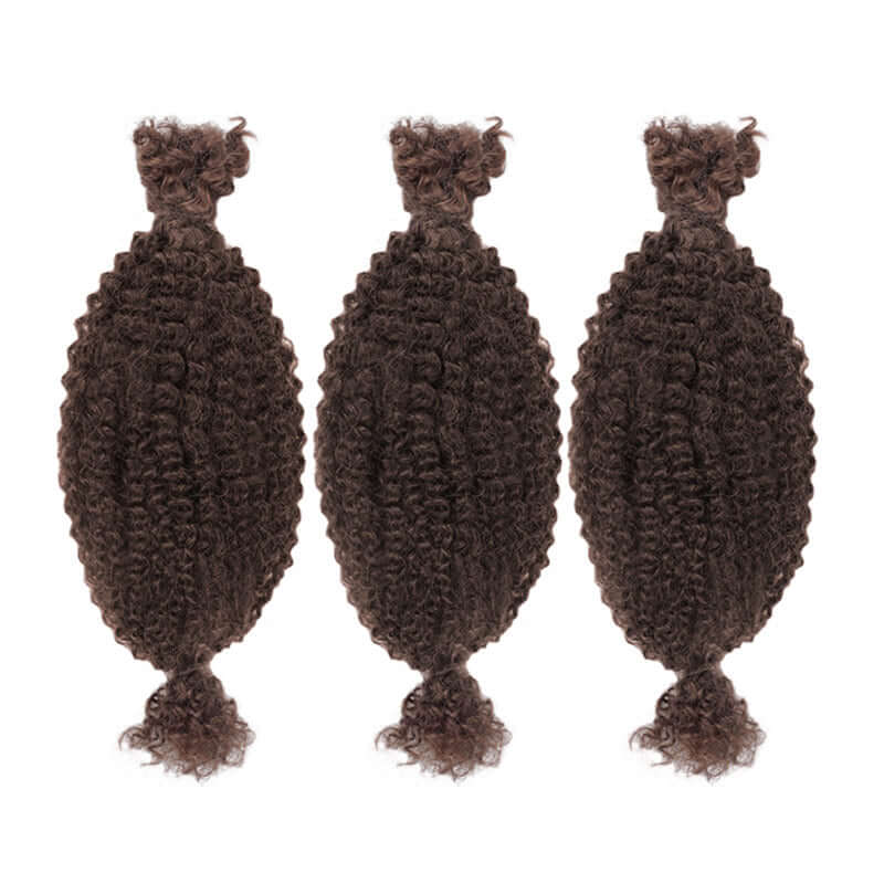 3 packs dark brown colored human hair spring twists