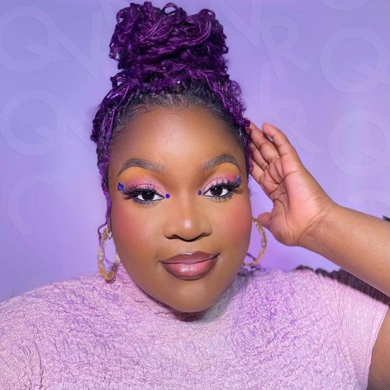 purple human hair afro kinky bulk hair