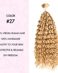 100 human hair honey blonde bulk braiding hair