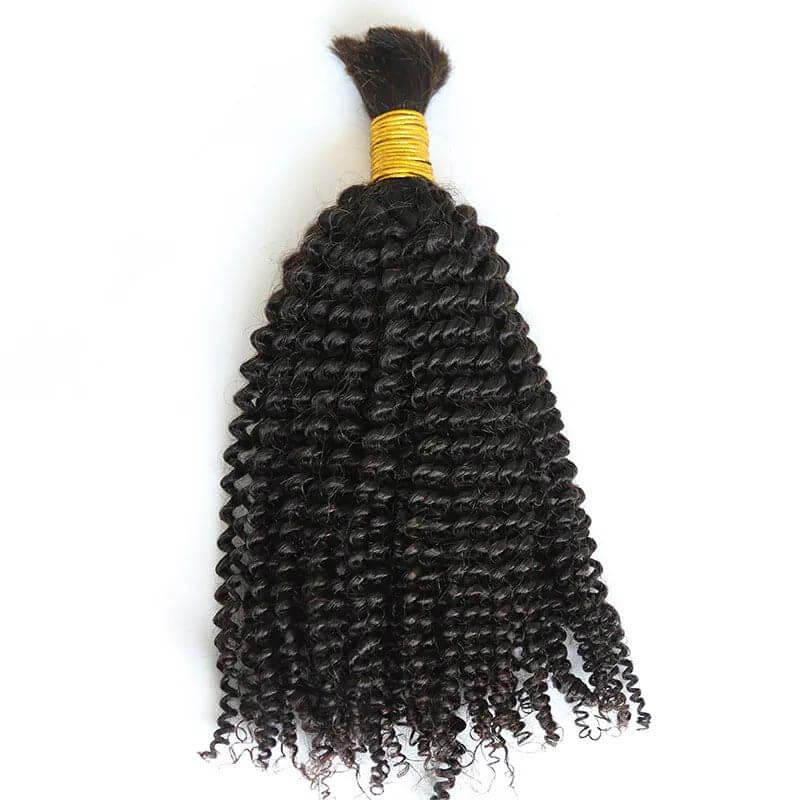 1 pack natural black bulk braiding hair human hair