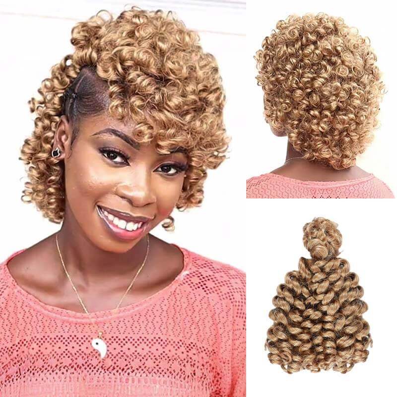 honey blonde bouncy bulk braiding hair human hair