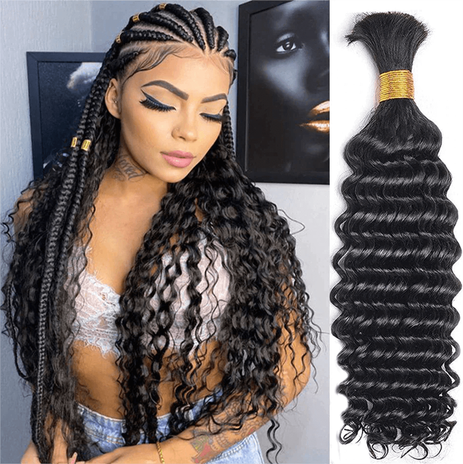 silky black human hair braiding bulk hair