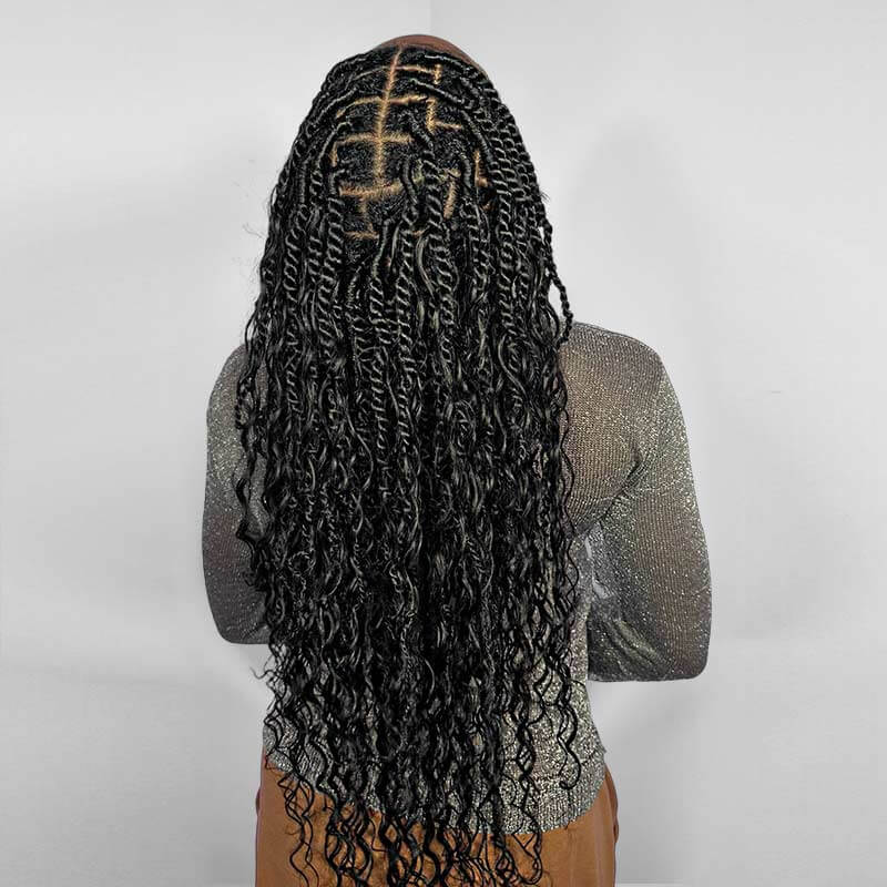 black color bulk human hair for boho braiding