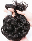 natural black water wave human hair weave 1 bundle