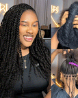 QVR No Short Hair Upgraded Afro Kinky Bulk Human Hair for Braiding & Mini Twists