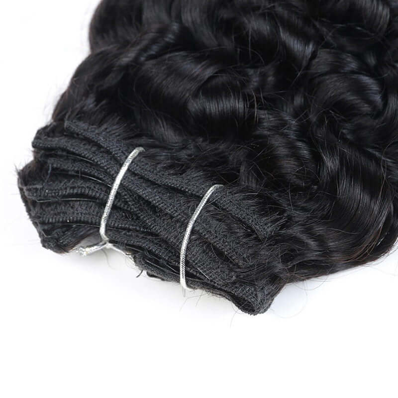 details of jerry curly human hair clip in hair extensions