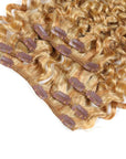 qvr 100% human hair blonde clip in extensions