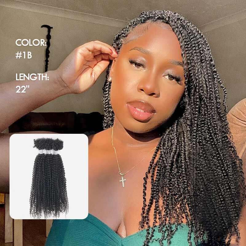 22" natural black passion twist braiding hair