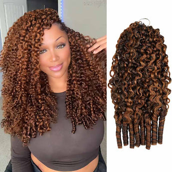 P3G5|Highlight #P4/30 Burmese Curly Feather Crochet Human Hair