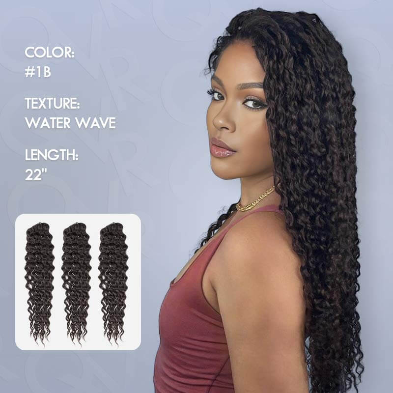 realistic hair appearance as celebrities, qvr water wave crochet hair extensions