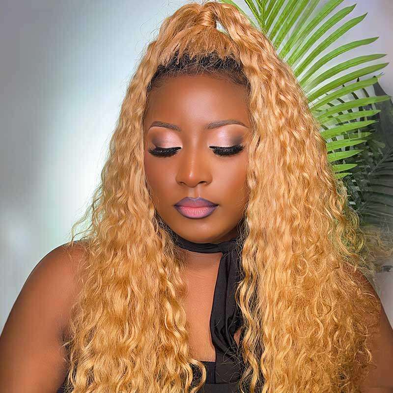 qvr blonde crochet hair extensions high ponytail hairstyle