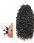 qvr twist curly crochet human hair extensions natural black
