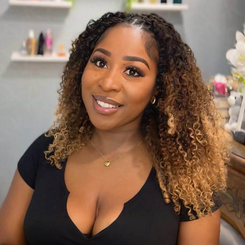 #T1B/30/27-Small Kinky Curly-16"- 5 packs crochet hair