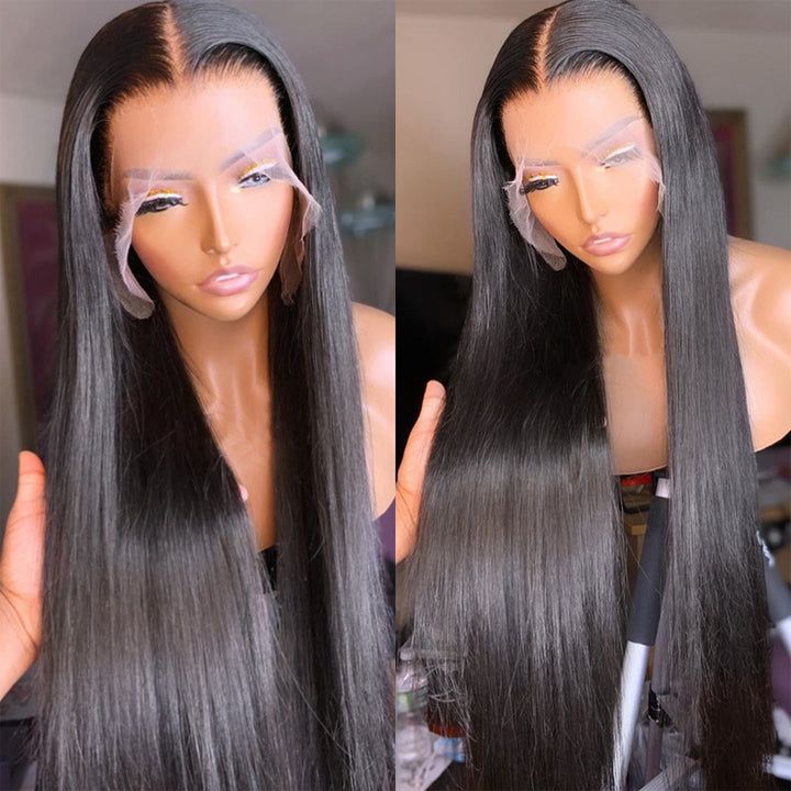 pre-plucked human hair lace wigs for a flawless look