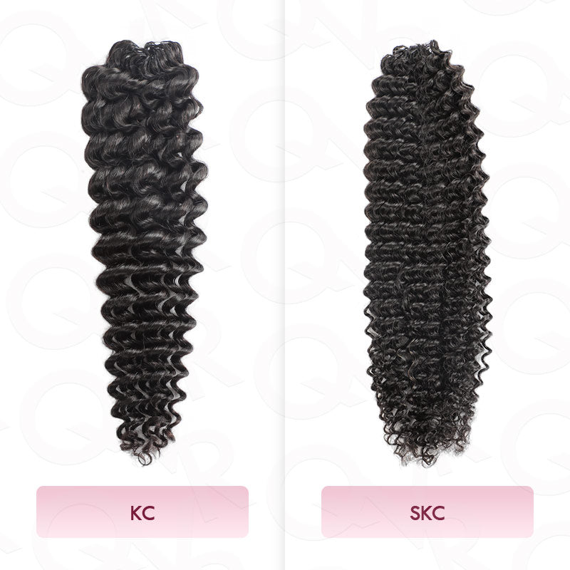 kinky curly crochet human hair extensions machine made