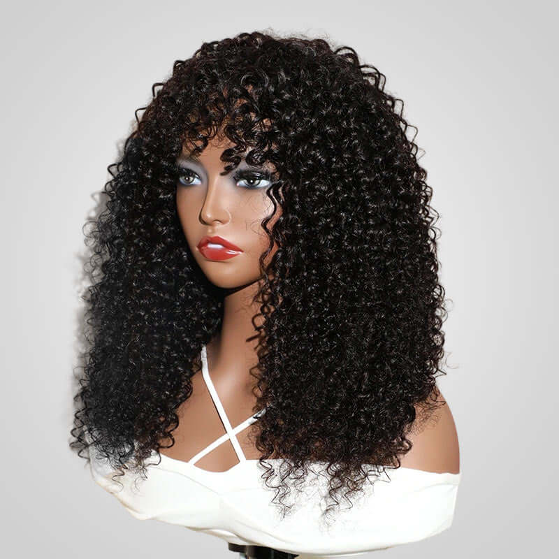 qvr black glueless human hair wigs beginner friendly and breathable