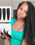 qvr seamless deep curly human crochet braiding hair 100% human hair extensions