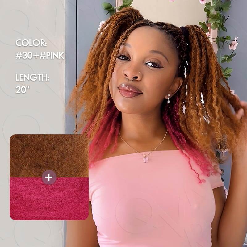 highlighted afro kinky hair for braiding and dreadlocks