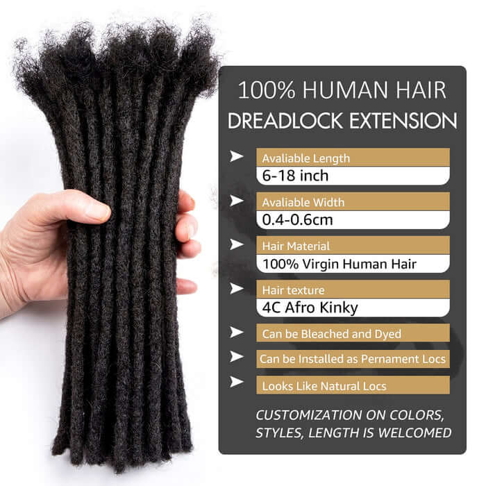qvr 100% human hair dreadlocks