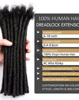 qvr 100% human hair dreadlocks
