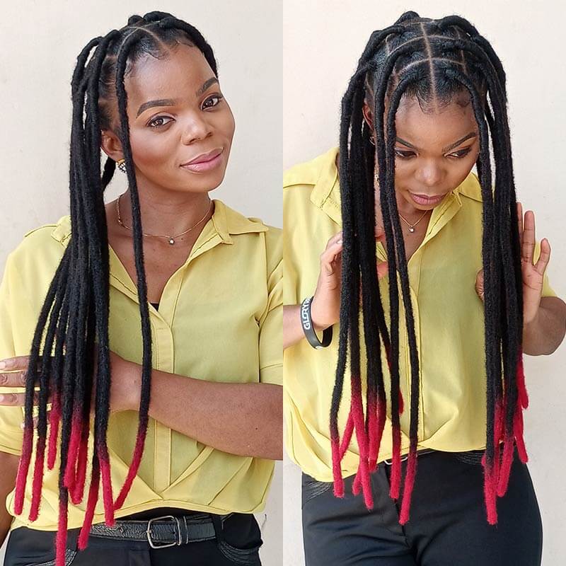 realistic look of human hair dreadlocks