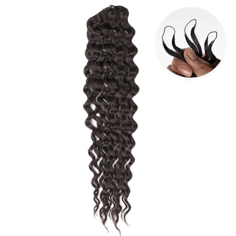 qvr natural black water wave crochet extensions