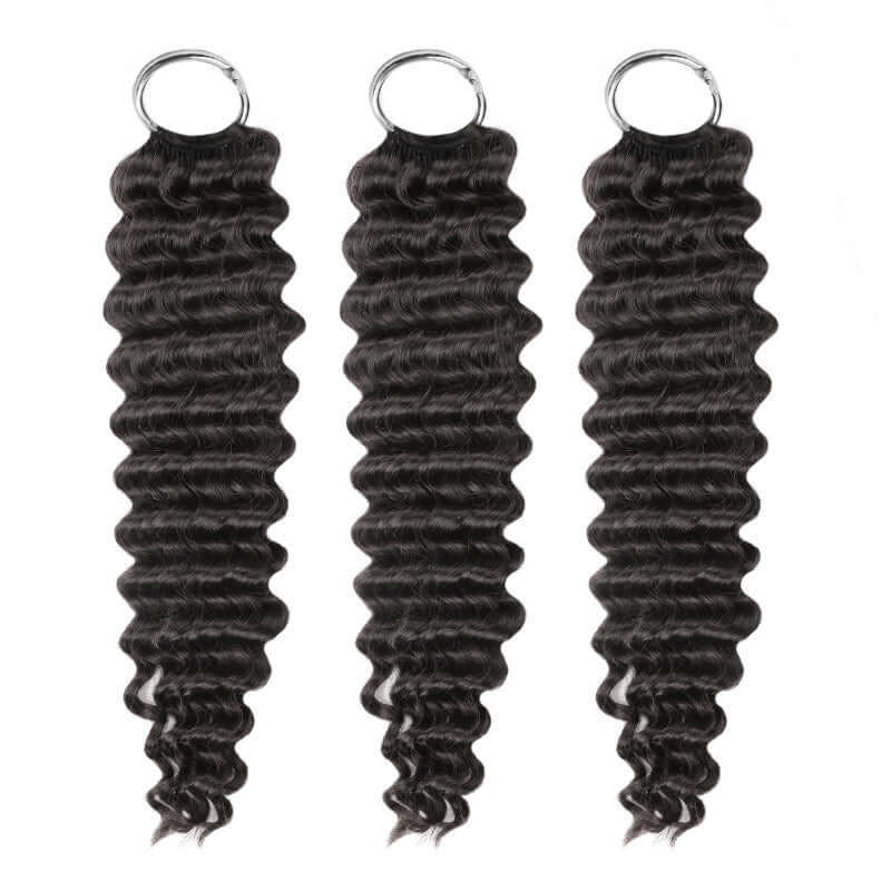3 pack machine made human hair crochet hair extensions