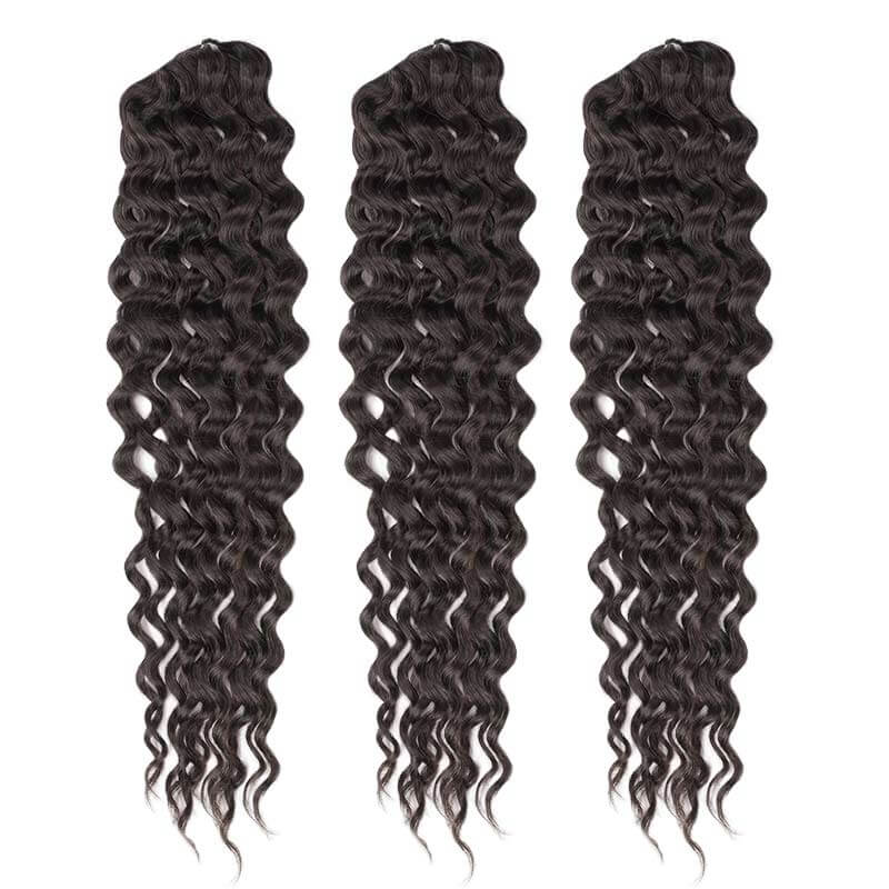 3 pack wavy crochet braid hair extensions